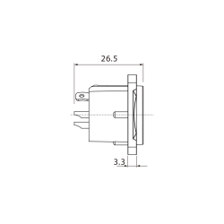 Gniazdo Roxtone XLR RX3MD-NS tablicowe panelowe